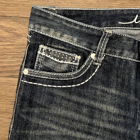 Inc denim capri jeans with rhinestone studded design - Picture 9 of 12